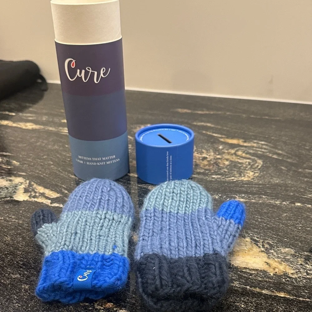 Cure Blue Kids Mittens
